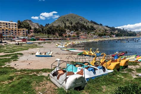 Copacabana Bay On Titicaca Lake Bolivia Editorial Stock Photo Image