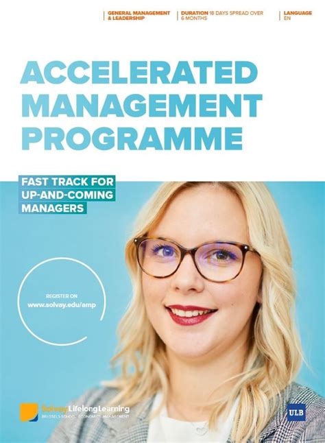 Accelerated Management Programme Brochure Solvay Lifelong Learning