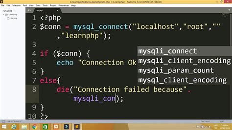 How To Create Connection With Database In Php7 Mysqli Learn Php 7