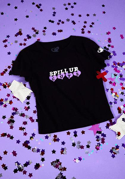 Spill Ur Guts Crop T Shirt In Black Olivia Rodrigo Official Store