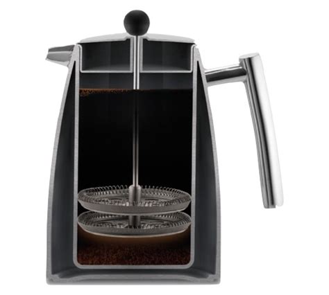 Cafetière à double piston Dualit isotherme double paroi inox