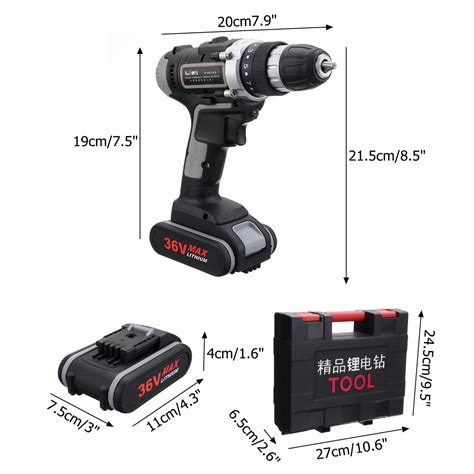 New V Electric Cordless Drill Speed Digital Display Li Ion Battery