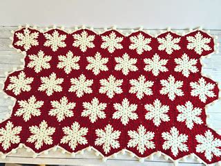 Ravelry Christmas Snowflakes Afghan Pattern By Crafting Happiness