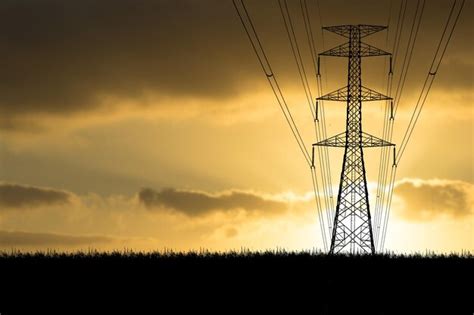 Premium Photo High Voltage Power Transmission Towers Have A Complex