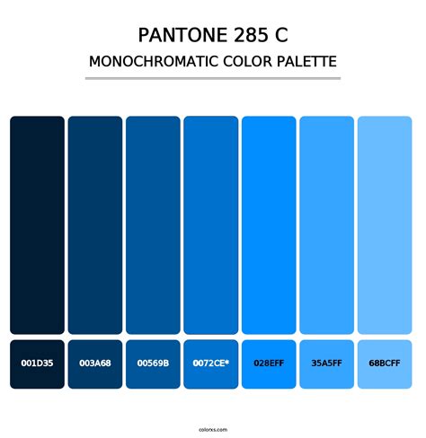 Pantone 285 C Color Palettes