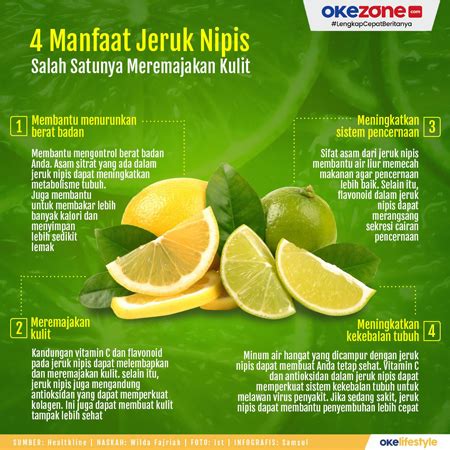 4 Manfaat Jeruk Nipis 0 : Foto Okezone Infografis