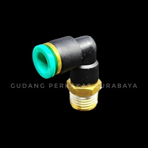 Jual Male Elbow 4 Mm Fitting Selang Pu Fitting Pu Fitting Pneumatic