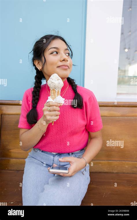 Teenage Girl Ice Cream Cone Hi Res Stock Photography And Images Alamy