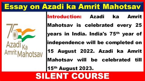 Essay On Azadi Ka Amrit Mahotsav In English Azadi Ka Amrit Mahotsav