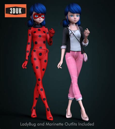 Ladybug Marinette For G8f 3d Models For Daz Studio And Poser