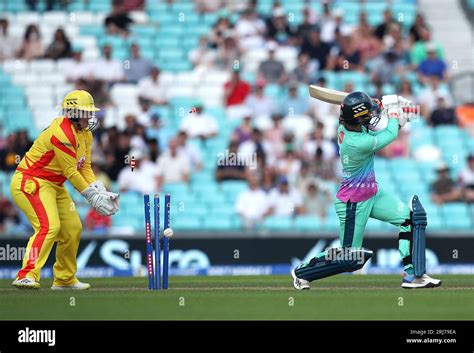 Oval Invincibles Paige Scholfield Right Bowled Out By Trent Rockets