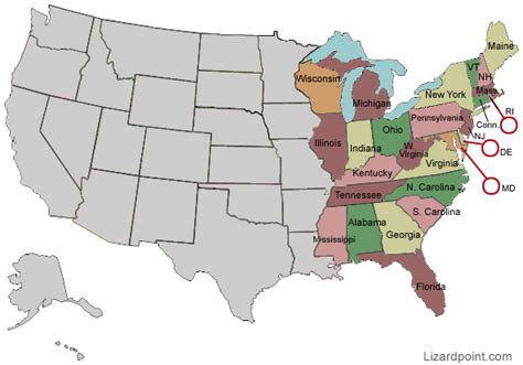 Map Of United States East - Emilie Nicolette