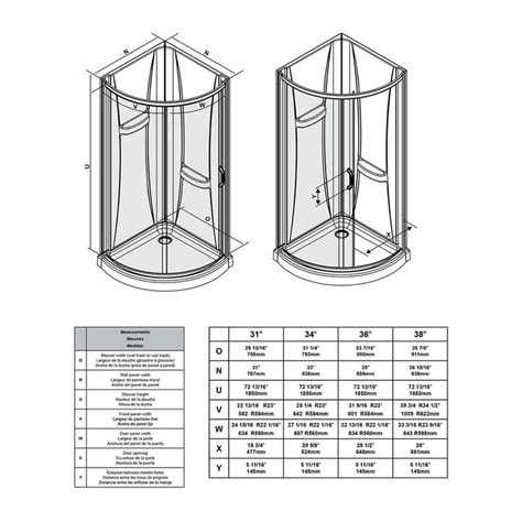 Ove Decors Breeze 32 In L X 32 In W X 76 In H Corner Shower Kit With