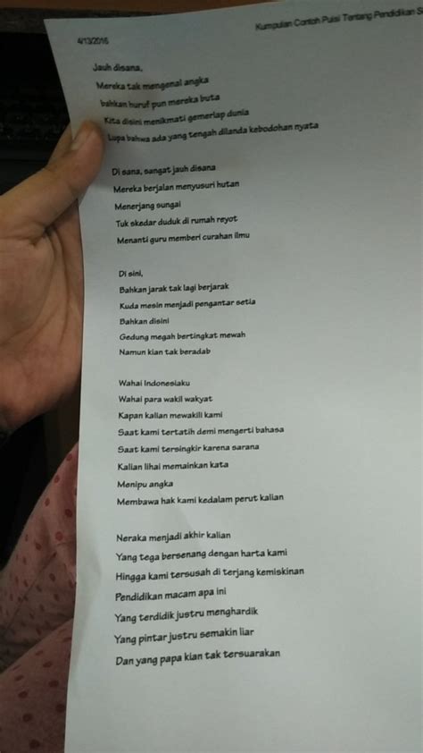 82 Puisi 4 Bait Tentang Pendidikan