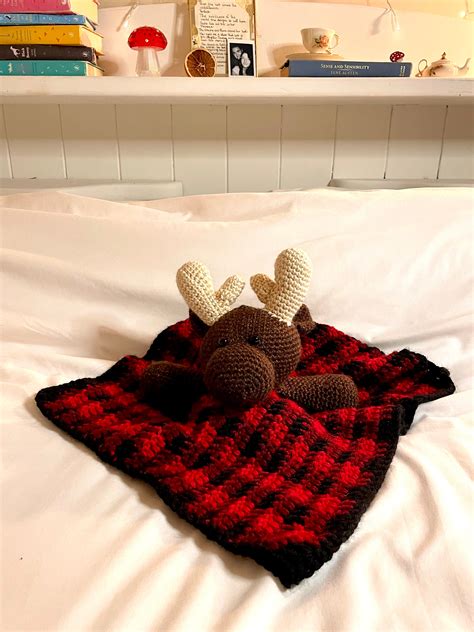 Moose Buffalo Plaid Lovey Etsy