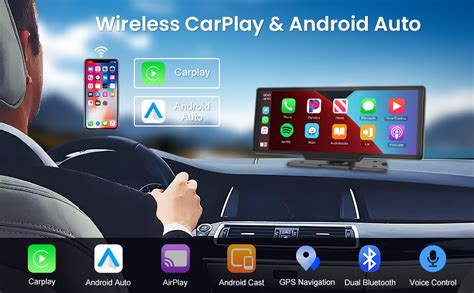 Podofo 10 26 Wireless Apple Carplay Car Stereo With 1080P Backup