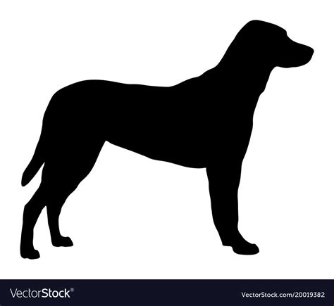 Silhouette of a standing dog Royalty Free Vector Image