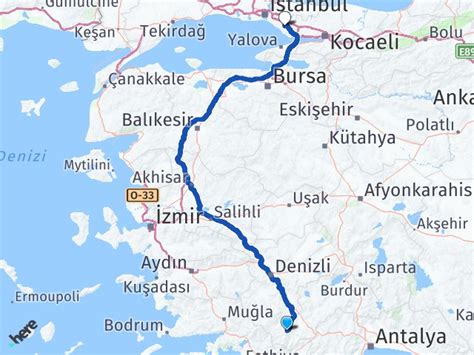 Denizli Çameli Sabiha Gökçen Havalimanı Arası Kaç Km Yol Tarifi