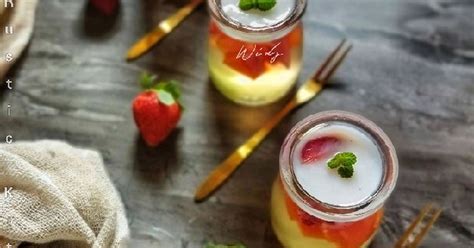 Resep Puding Susu Jelly Strawberry Pepaya Oleh Wids Kitchen Cookpad