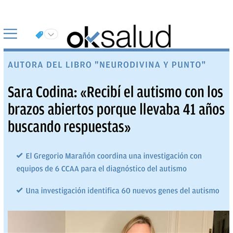 Medios De Comunicaci N Mujer Y Autista Sara Codina