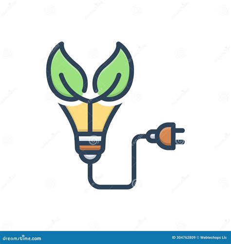 Color Illustration Icon For Biomass Energy Biomass And Ecology Stock