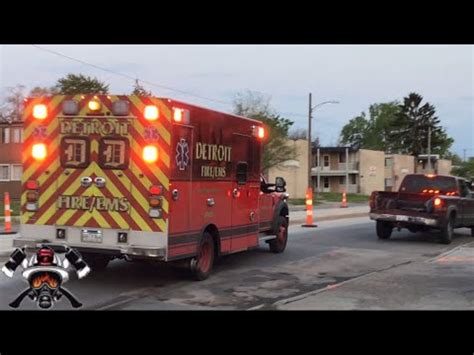 Detroit Fire Department Medic 27 Responding PRIORITY 2 MVA YouTube