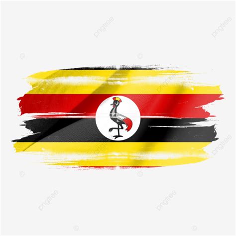 Uganda Watercolor Flag New Uganda Flag Football Png Transparent