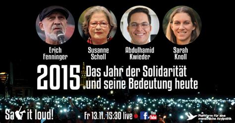 Say it loud Gespräch 2 2015 Das Jahr der Solidarität und seine