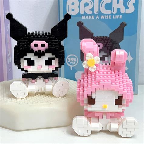 Nano Block Toys Block Building Block Bricks Sanrio Kuromi Motif Educational Toys Diy Hobby