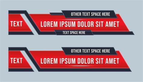 Premium Vector Colorful Lower Thirds Set Template Header Title Set