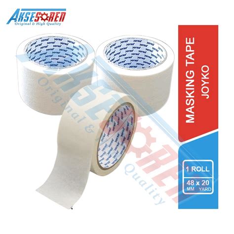 Jual LAKBAN KERTAS BESAR JOYKO 48 MM 1 ROLL MASKING TAPE 2 INCHI