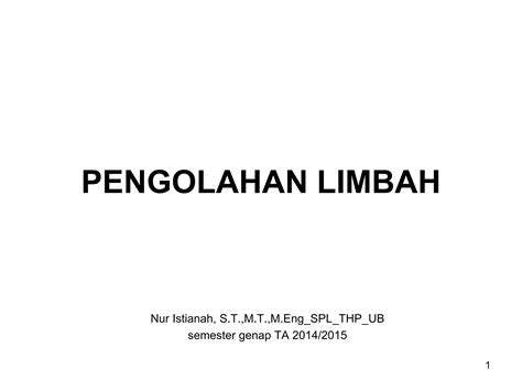 Spl Pengolahan Limbah Cair Secara Fisik Lva App Ppt