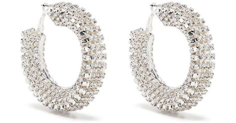 Magda Butrym Puff Crystal Embellished Earrings In White Lyst UK