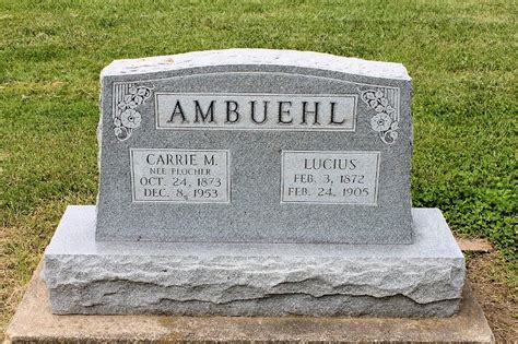 Caroline Mathilda Carrie” Plocher Ambuehl 1873 1953 Memorial Find