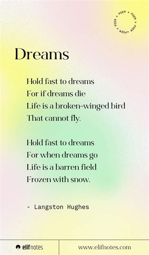 [poem] Dreams By Langston Hughes R Poetry