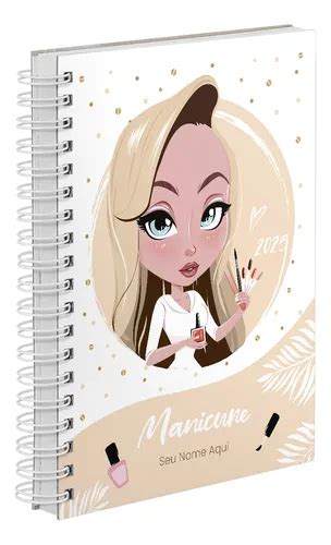 Agenda Personalizada Comercial Manicure Loira Nude MercadoLivre
