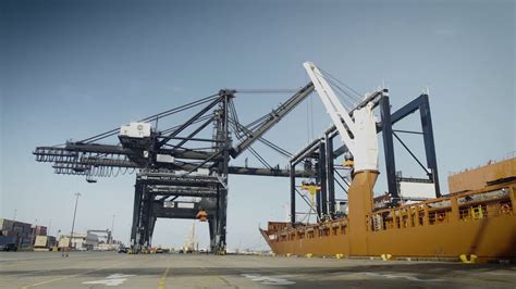 New Rtg Cranes Arrive At Bayport Container Terminal Youtube