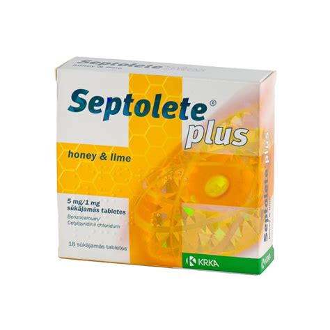 SEPTOLETE PLUS HONEY LIME 5MG 1MG TBL N18 Cena Instruction Annotation