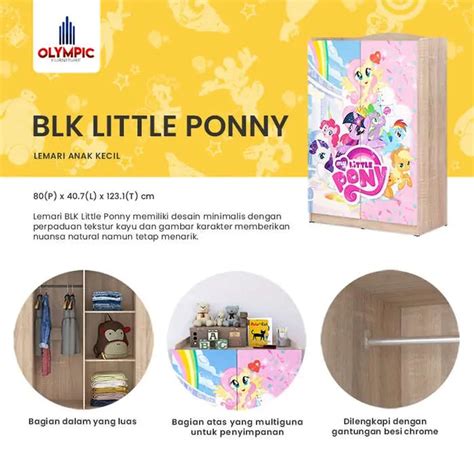 Loker Pakaian Anak Olympic Baby Locker Karakter Blk My Little Pony