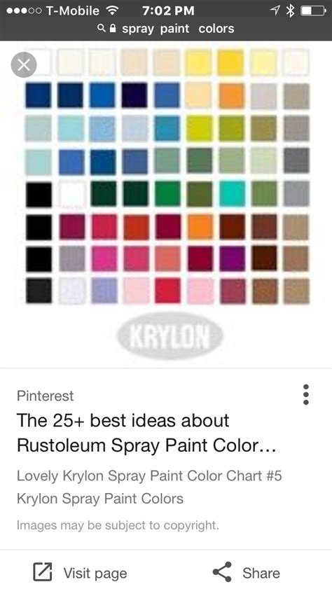 A Comprehensive Guide To Rustoleum Spray Paint Colors Chart Paint Colors