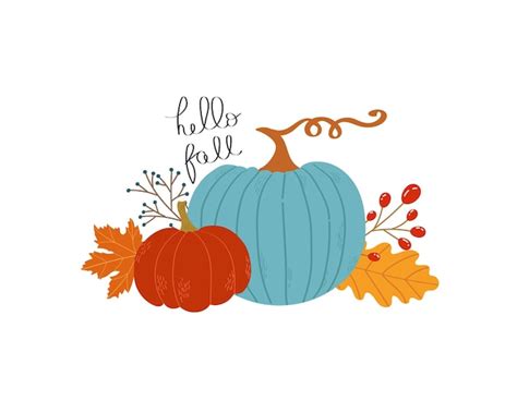 Premium Vector Hello Autumn Vector Illustration