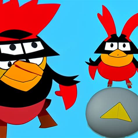 prompthunt: samurai jack as red angry bird, unreal engine