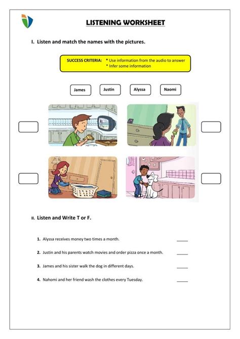 Listening Comprehension Online Worksheet For Grade You Can Do The