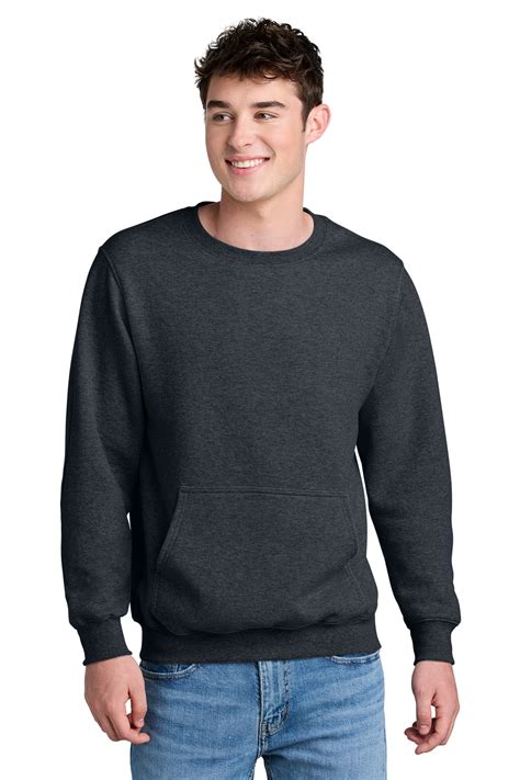 port company core fleece crewneck pocket sweatshirt product sanmar