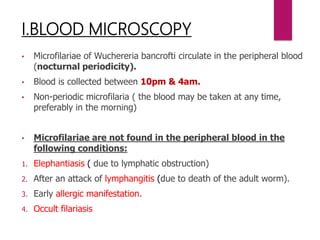 Filariasis laboratory diagnosis | PPT