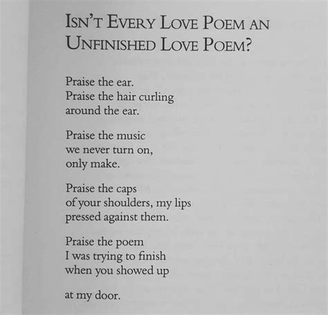 [POEM] Isn't Every Love Poem an Unfinished Love Poem? by Cristin O'Keefe Aptowicz : r/Poetry