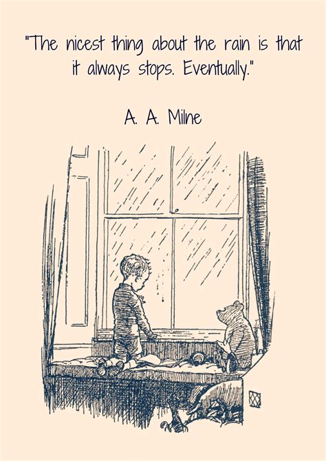 Winnie The Pooh Quote A Rainy Day Framed Wall Print Eh Etsy