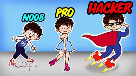 Noob Vs Pro Vs Hacker En Shoe Race Degoboom Youtube