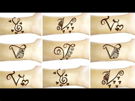 Details 71 V Letter Mehndi Design Latest Vn