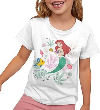 Disney Princesas La Sirenita Playera Estampada Para Ni As Blanco